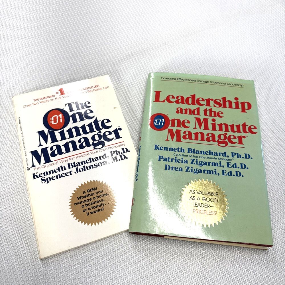 Vintage One Minute Manager Books (set of 2) - 1980s Lot - Blanchard & Johnson
